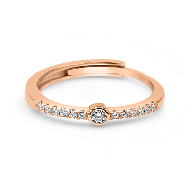 Unique Silver Diamond Ring