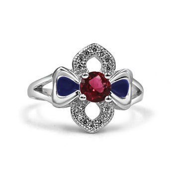 925 Sterling Silver American Diamond Ring for Women (RR1263)