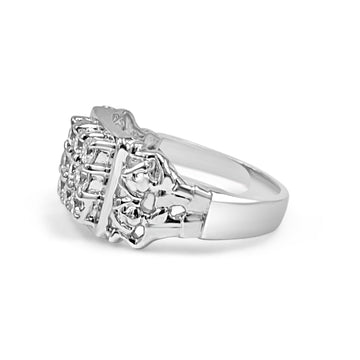 925 Silver Fancy American Diamond Ring for Men (RR1148)