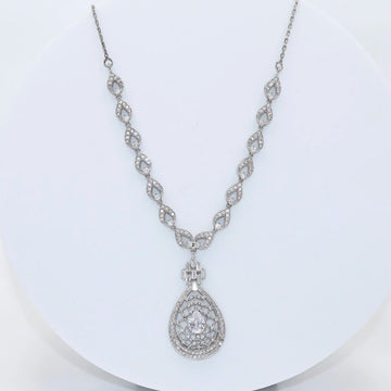 925 Silver American Diamond Necklace
