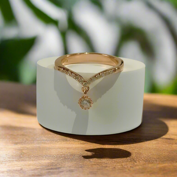 92.50 Silver Rose Gold Ring Adjustable